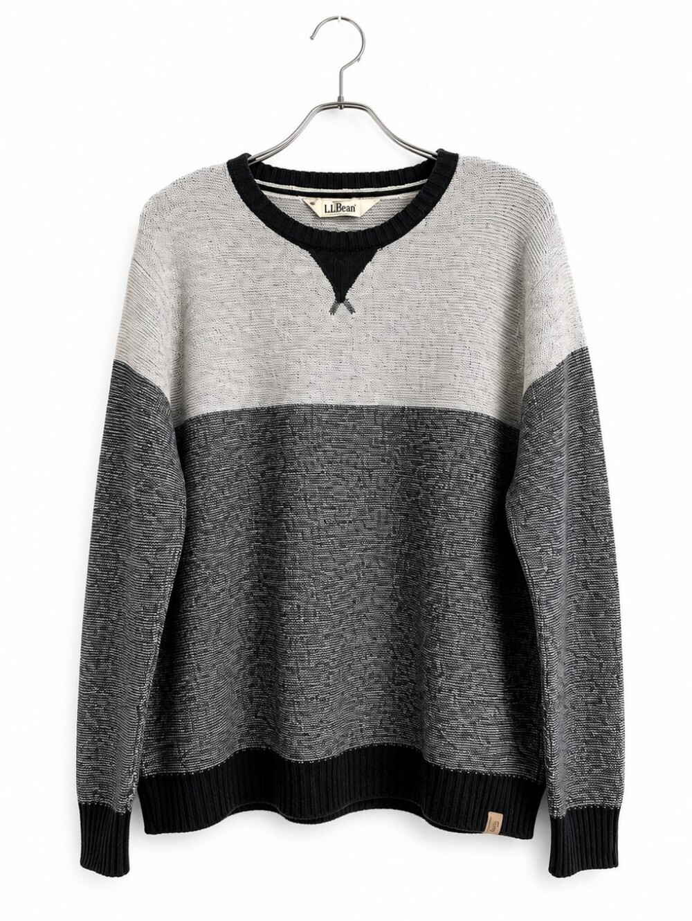 Tokyo Laundry Men's XL Gray Colorblock Crewneck Knit Sweater Pullover Casual